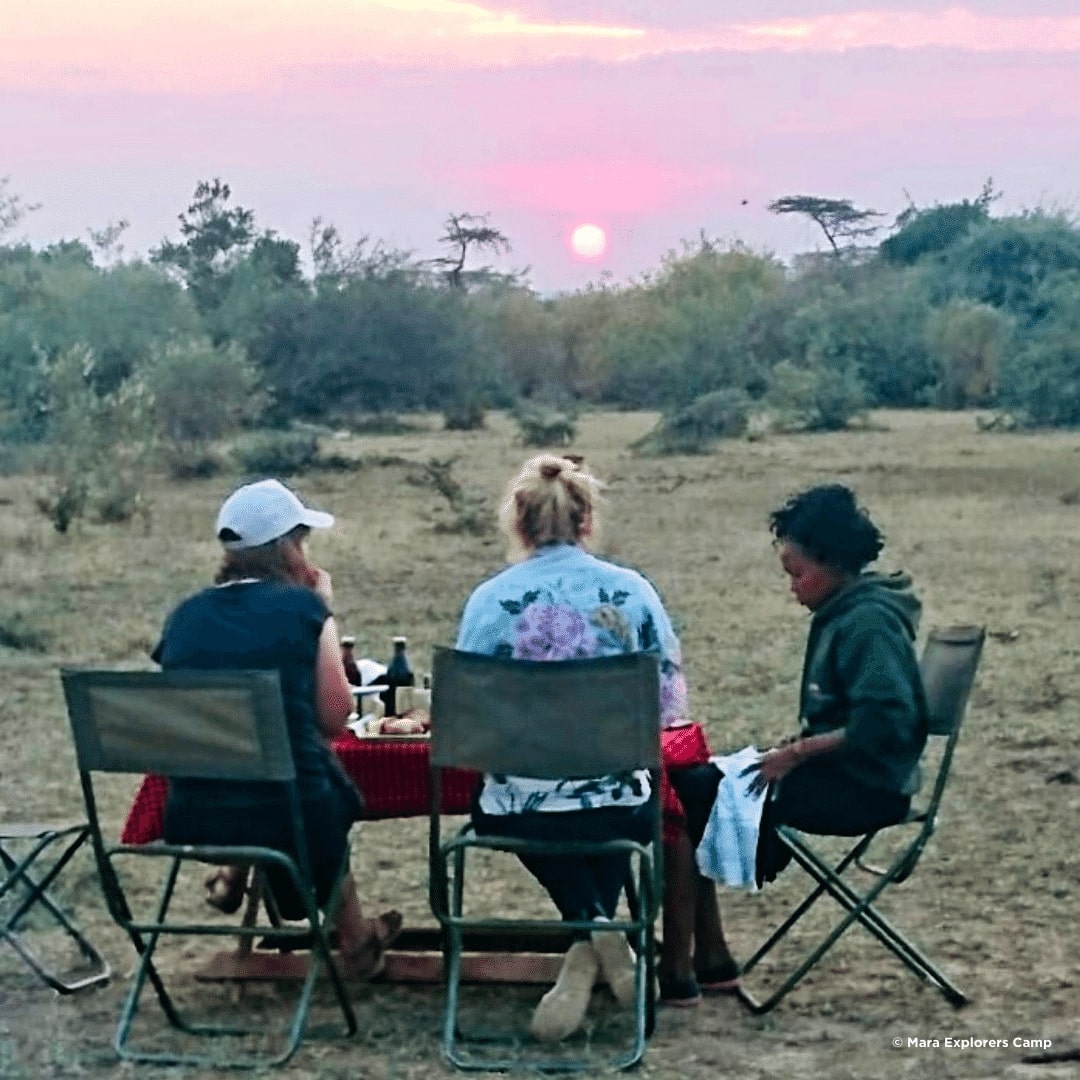 Masai Mara Sonnenuntergang Drinks