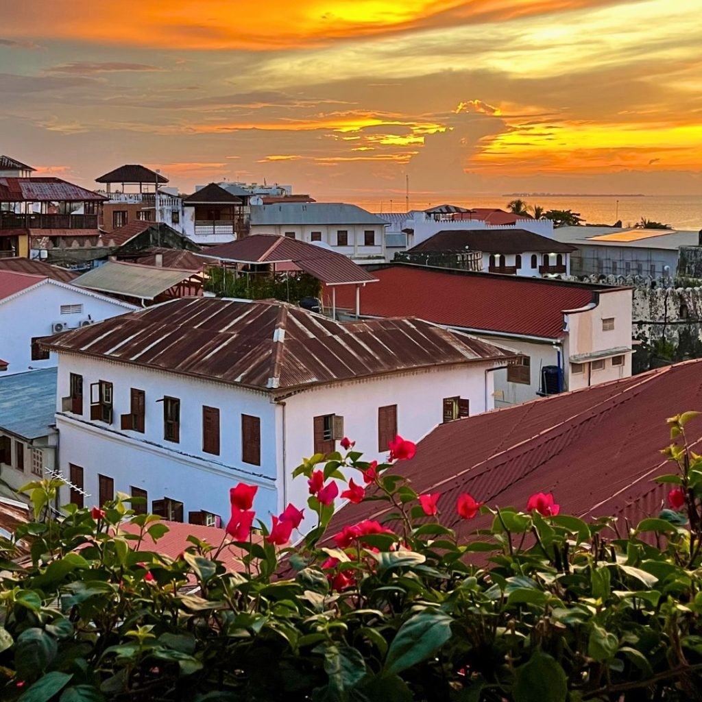 Sonnenuntergangdrinks vom Maru Maru Hotel in Stone Town